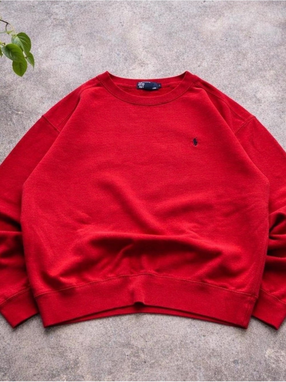 Polo by Ralph Lauren Red Crewneck Sweatshirt with Pony Logo Vintage